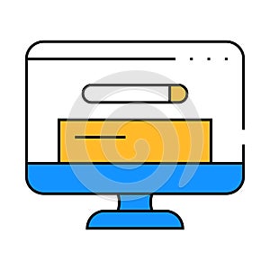 browser search operating system icon color illustration