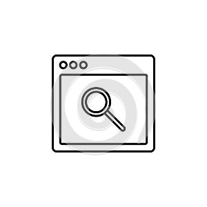 browser search sites icon. Element of internet browser for mobile concept and web apps icon. Thin line icon for website design and