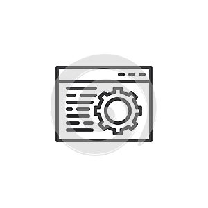 Browser setting line icon