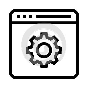 Browser setting line icon