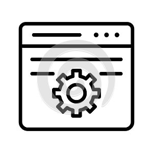 Browser setting thin line vector icon
