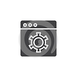 Browser settings vector icon