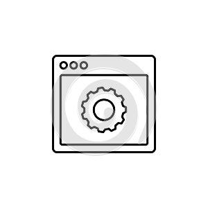 browser settings webpage icon. Element of internet browser for mobile concept and web apps icon. Thin line icon for website design