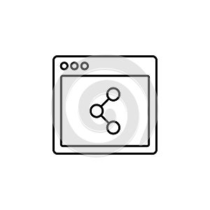 browser share webpage icon. Element of internet browser for mobile concept and web apps icon. Thin line icon for website design