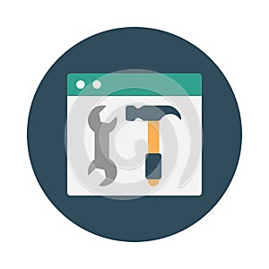 Browser sharing reception  vector flat icon