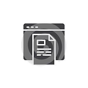 Browser and text file vector icon