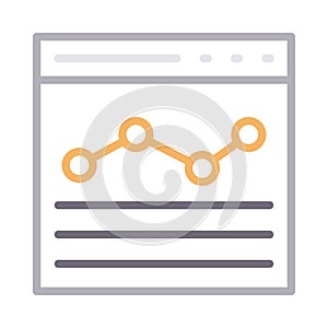 Browser thin line color vector icon