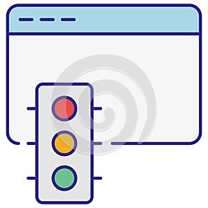 Browser traffic Isolated Vector icon which can easily modify or edit