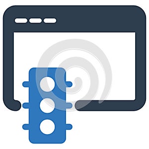 Browser traffic Isolated Vector icon which can easily modify or edit