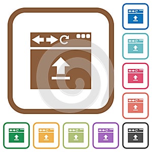 Browser upload simple icons