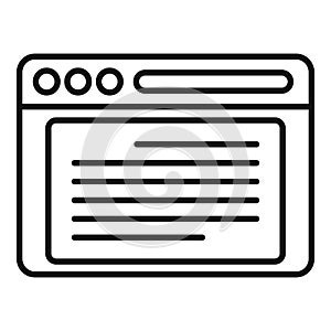 Browser url icon outline vector. Computer interface