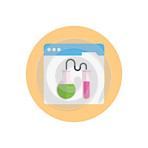 Browser vector flat color icon