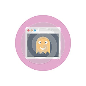 Browser vector flat color icon