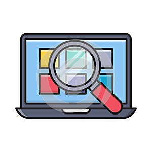 Browser vector flat color icon