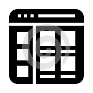Browser vector glyphs icon