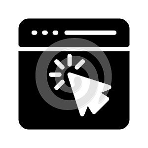 Browser glyph flat vector icon