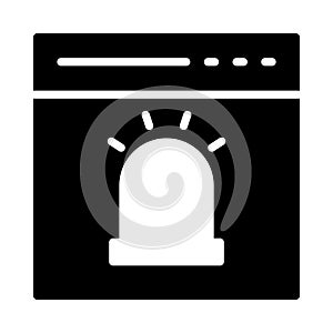 Browser glyph flat vector icon