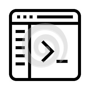 Browser vector line icon