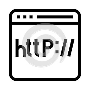 Browser vector line icon