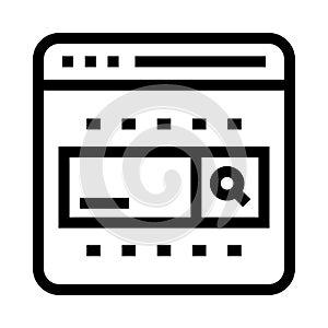 Browser vector line icon