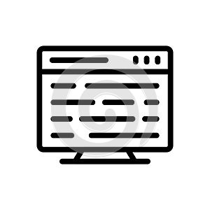 Browser vector thin line icon
