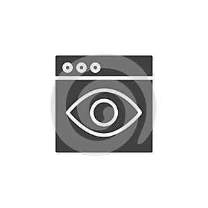 Browser visualization icon vector