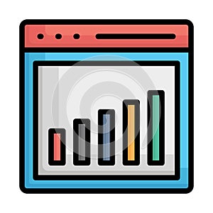 Browser, web graph Vector icon which can easily modify