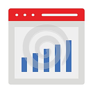 Browser, web graph Vector icon which can easily modify
