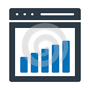 Browser, web graph Vector icon which can easily modify