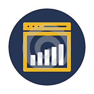 Browser, web graph Vector icon which can easily modify