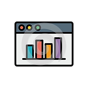 Browser, web site, chart icon. Simple color with outline vector elements of internet explorer icons for ui and ux, website or