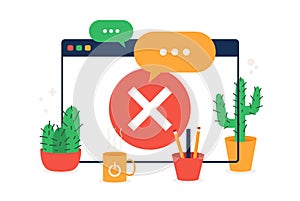 Browser, web site, check mark, prohibit icon. Simple color with vector elements of internet explorer icons for ui and ux, website