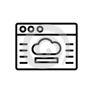 Browser, web site, cloud icon. Simple line, outline vector elements of internet explorer icons for ui and ux, website or mobile