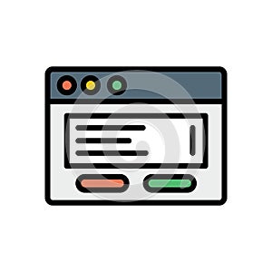 Browser, web site, document icon. Simple color with outline vector elements of internet explorer icons for ui and ux, website or