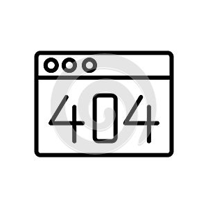 Browser, web site, error icon. Simple line, outline vector elements of internet explorer icons for ui and ux, website or mobile