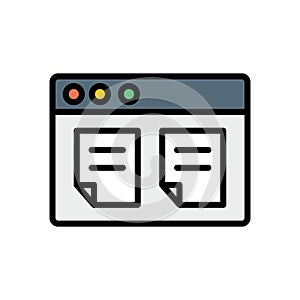 Browser, web site, files icon. Simple color with outline vector elements of internet explorer icons for ui and ux, website or