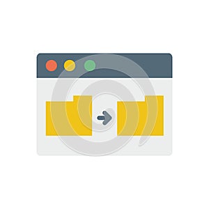 Browser, web site, folder icon. Simple color vector elements of internet explorer icons for ui and ux, website or mobile