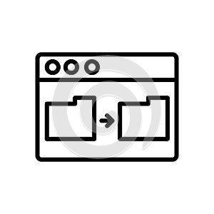 Browser, web site, folder icon. Simple line, outline vector elements of internet explorer icons for ui and ux, website or mobile