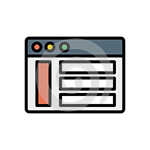 Browser, web site, icon. Simple color with outline vector elements of internet explorer icons for ui and ux, website or mobile