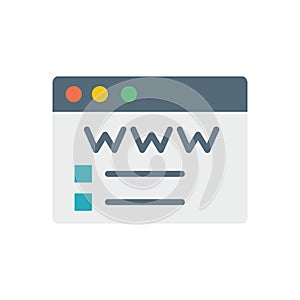 Browser, web site icon. Simple color vector elements of internet explorer icons for ui and ux, website or mobile application