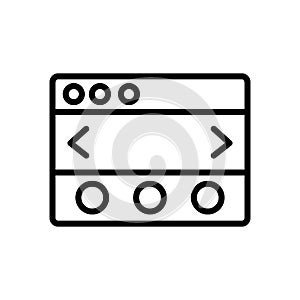 Browser, web site, interface icon. Simple line, outline vector elements of internet explorer icons for ui and ux, website or