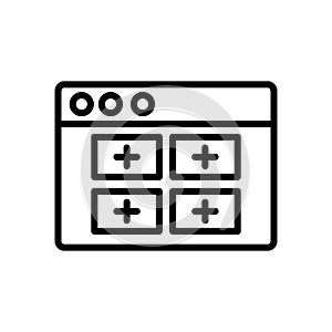 Browser, web site, interface icon. Simple line, outline vector elements of internet explorer icons for ui and ux, website or