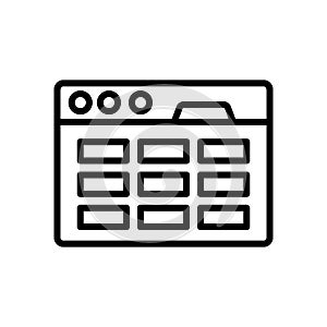 Browser, web site, interface icon. Simple line, outline vector elements of internet explorer icons for ui and ux, website or