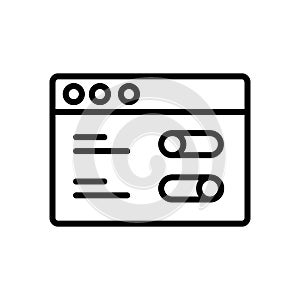 Browser, web site, setting icon. Simple line, outline vector elements of internet explorer icons for ui and ux, website or mobile