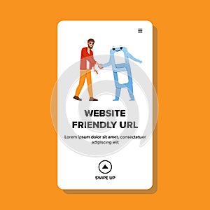 browser website frendly url vector