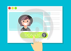 The browser window with the Donate button. Money for videobloggers photo