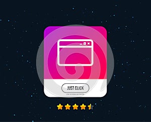 Browser window icon. Internet page sign. Vector