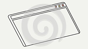 Browser Window Interface, Internet and Web Navigation, vector design Generative AI