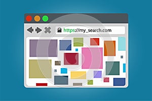 Browser window for Internet access.
