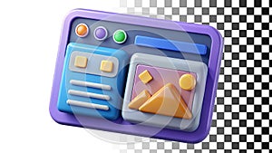 Browser window, internet, web and online interface png transparent image Generative AI